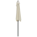 NNEVL Balcony Parasol with Aluminium Pole Sand 270x135 cm Half