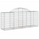 NNEVL Arched Gabion Baskets 3 pcs 200x50x80/100 cm Galvanised Iron