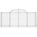 NNEVL Arched Gabion Baskets 3 pcs 200x50x80/100 cm Galvanised Iron