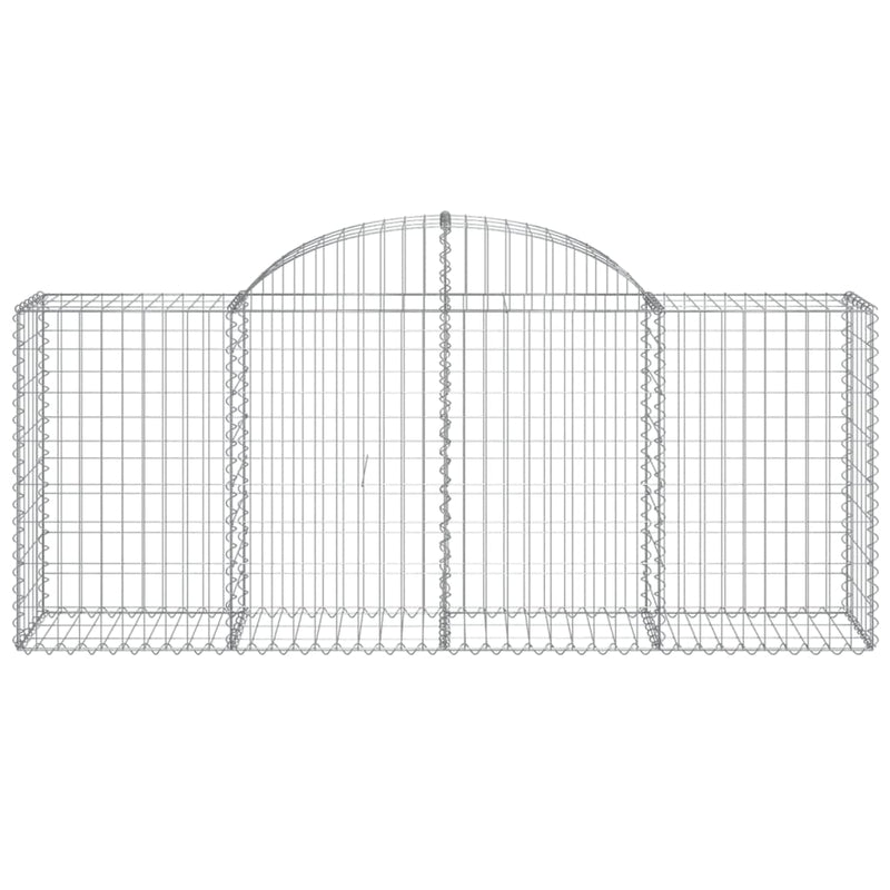 NNEVL Arched Gabion Baskets 3 pcs 200x50x80/100 cm Galvanised Iron