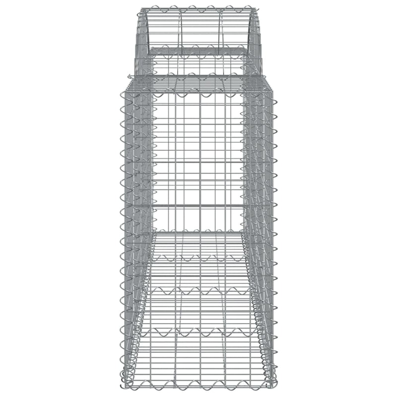 NNEVL Arched Gabion Baskets 3 pcs 200x50x80/100 cm Galvanised Iron