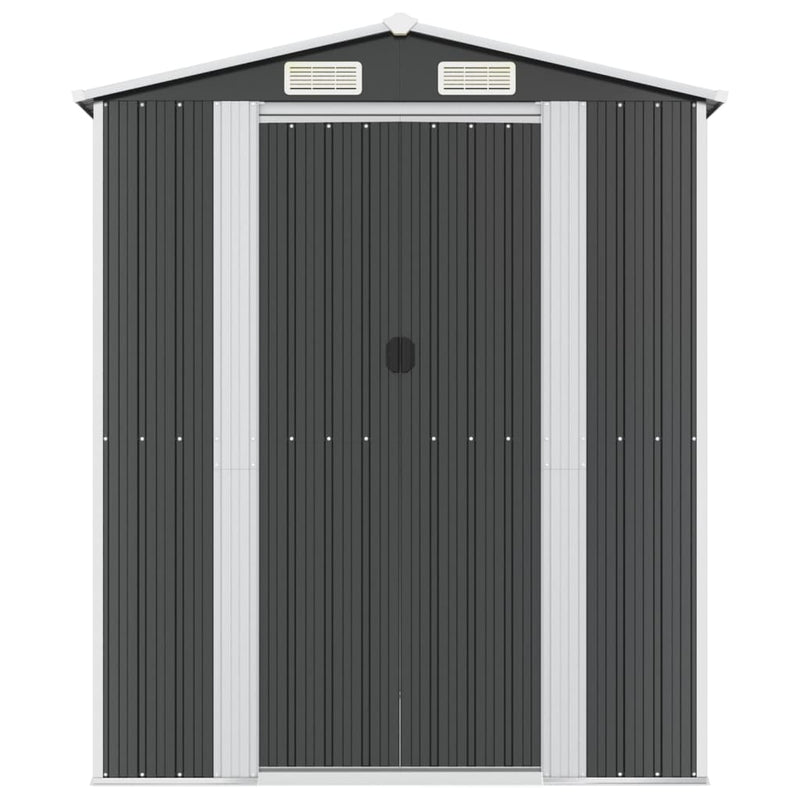NNEVL Garden Shed Anthracite 192x855x223 cm Galvanised Steel