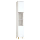 NNEVL Bathroom Cabinet White 30x30x190 cm Engineered Wood